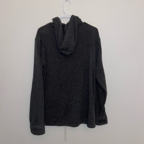 skater y2k charcoal hoodie long sleeve punk Vans jacket zip button up sweatshirt - Picture 2 of 13